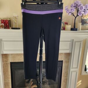 Vogo Black and Purple Athletic Leggings